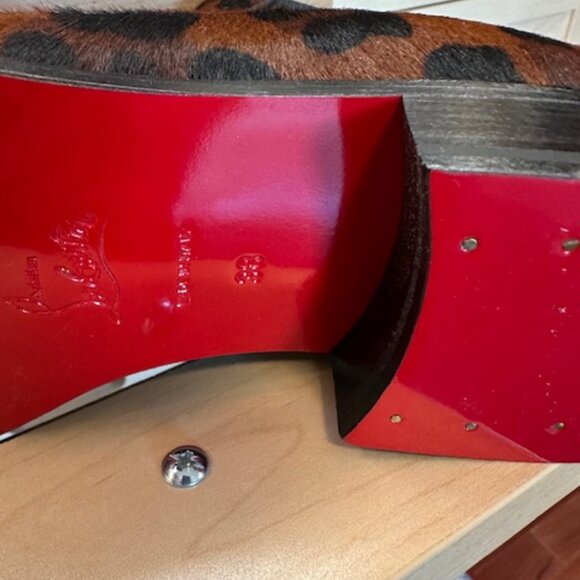 Christian Louboutin Pony Hair Chelsea Boots Women's Size 38 - Picture 6 of 7